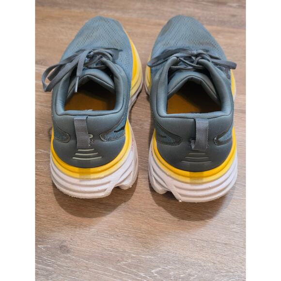 HOKA Bondi 8 Men’s Size 12 – Gray/Yellow – Great Condition main image 7
